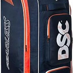 DSC Krunch Team Duffle Wheelie Cricket Kit Bag, Colour - Navy/Orange-picture-16