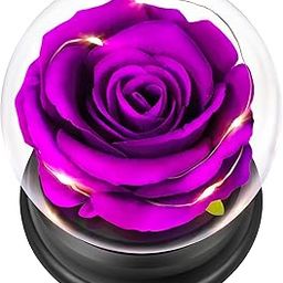 Mothers Day Flowers Gifts for Mom,Birthday Gifts for Women,Flowers Gifts For Women,Mothers Day Rose Gifts for Mom From Daughter Son,Light Up Artificial Flowers for Wedding Anniversary(Purple)-image-43