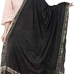 Golden Border Regular Dupatta Color Black Dupatta/Chunni-20
