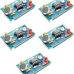 INVENTO 5Pcs Sound Sensor Big Microphone Sensor High Sensitivity Sound Detection Module Indian Make For DIY-78