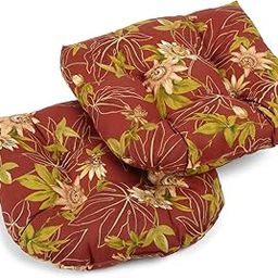 Blazing Needles Outdoor Spun Poly 19-Inch by 19-Inch by 5-Inch All Weather UV Resistant U-Shaped Cushions, Passion Ruby, Set of 2-image-11