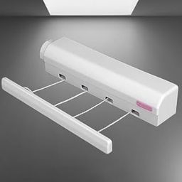 GETZET Cloth Drying Stand for Clothes Rack Foldable Hanger Home, Balcony Laundry Clothes Wet Dry Rope Retractable Clothesline Wall Mount Cloth Hanger Hooks Plastic Machine.-22