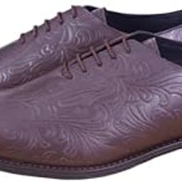 Wholecut Shoes - Pure Embossed Leather Whole Cut Shoes - Handmade Premium Italian Formal Shoes for Men's - Office Wear Brown Leather Oxford Shoe-image-11