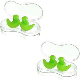 Silicone Earplugs for Swimming Bathing and Sleeping, Professional Reusable Silicone Swim Earplugs for Adult and children Swimmers, Watersports, Shower, Bathing, Scuba diving (Green)-picture-27