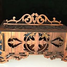 ALCRAFT "customized Vintage Wooden Jewelry Box – Ornate Laser-Cut Design Royal Elegance Wooden Jewelry Box printed-image-68