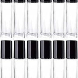 PHARCOS Classic Transparent Glass Roll On Bottles with Black Cap for Essential Oils, Perfumes, Lip Balms, Aromatherapy | Refillable Reusable & Eco- Freindly Leakproof Bottle - 10ml (Pack of 12)-picture-39