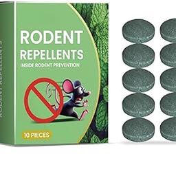 Mouse Repellent Peppermint Oil Mouse and Squirrel Deterrent for Indoor-Outdoor Garage, Rat Poisoning for Inside Home, Natural Repellent to Keep Rodents Out of Car, Rat Controller Pills (10)-picture-27