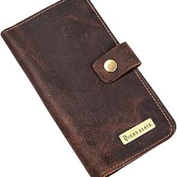 Genuine Leather RFID Blocking Protected Premium Wallet for Unisex | Blocking Leather Vertical Credit, Debit Card, Passport Holder Wallet for Men & Women - Brown-picture-37