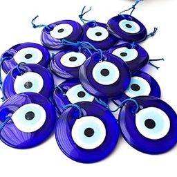 Bion, Evil Eye Beads, Talisman Charm (Blue Large - 2.75"- 1 Piece)-19