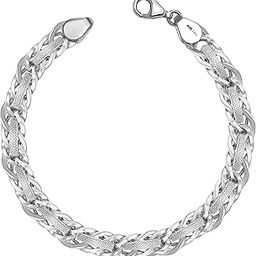 Men's 925 Sterling Silver Classic Link Bracelet | BIS Hallmarked 925 Silver Bracelets for Men | Handmade Classic Design Chain Bracelet-31
