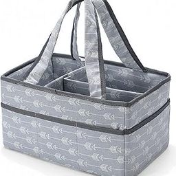 Kiddale Cotton Caddy Diaper Bag | Effortless Organization & Style | Perfect Baby Shower Gift & Travel Essential | Grey-47