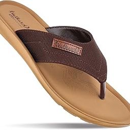 Men's Flip-Flop Sandals with Cushion Sole, Toe Seperator, Broad Straps and Lightweight Dailywear Slippers - WGR50024-image-25
