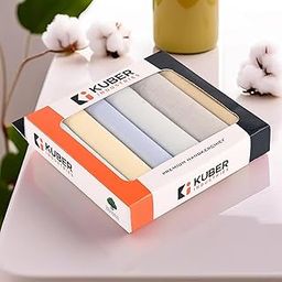 Kuber Industries (Set of 6) Premium Soft Cotton Handkerchief For Men With Box | Rumal For Boy's | Hanky For Men | Silver | Light Color-picture-42