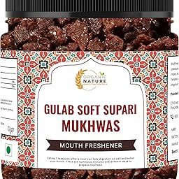 Organic Nature Soft Gulab Supari Mouth Freshener Sweet Rose Supari (Jar Pack) (300 Grams (Pack of 1 of 300 Grams))-image-45