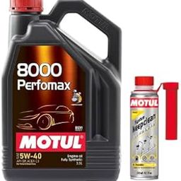 Motul 8000 Perfomax 5W-40-3.5L|Fully Synthetic|Maximum Performance|Suitable for Petrol, Diesel & CNG with Diesel System Keep Clean (300ml) Combos-image-38