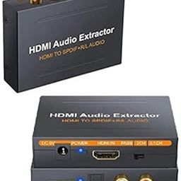 HiperAds 4K HDMI Audio Extractor - 1080P HDMI to Optical SPDIF + RCA L/R Stereo Analog Audio Adapter for Fire Stick, Blu-Ray Player-1