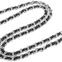 THE STYLE SUTRA Purse Handbag Handle Shoulder Bag Replacement Chain Strap Silver+Black-image-61