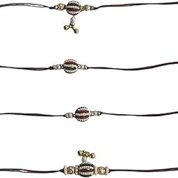 CBK Beauty Hub a beautiful traditional Rakhi for Brother and Bhabhi with Hand-threaded maroon string-image-7