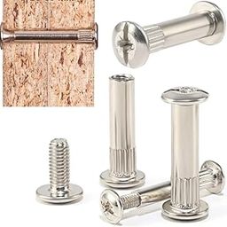 DEEGAA MART M6 30mm Furniture Connecting Screws, M6 Sleeve Screws, Furniture Assembly Screw with Bolt,Cabinet Fittings for Stable Connection - (Size: M6,15 Sets)-image-91