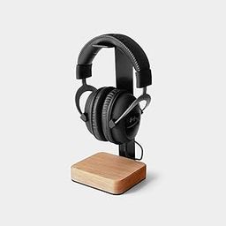 kveer Wooden Headphone Stand, Iron Headphone Holder for Table top, Pc, Gaming and Internet Calling-image-4