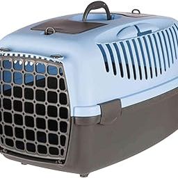Trixie: - Capri 3 Pet Carrier | Made with Biodegradable Plastic, Cat Travel Carrier, Pets Carrier, Cat Carrier Cage, Carrier for Dogs | Can Hold Upto 8 Kg - 24 x 16 x 15 inch, Pastel Blue-image-74