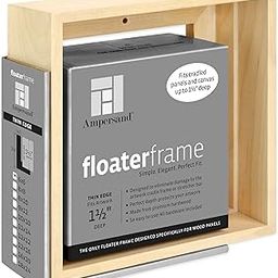 Ampersand Floaterframe for Wood Panels, 1.5 Inch Depth, Thin, 6x6 Inch, Maple (FTHIN150606M)-picture-30
