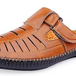 Men's Tan Back Open Footwear with Soft Footbed and Open Heel | Stylish and Comfortable Slip-On for Daily and Casual Wear-picture-10