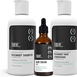 ThriveCo Complete Rosemary Hair Growth Kit: Shampoo (250 ml), Conditioner (250 ml), and Hair Growth Serum 2.0 (50 ml)-11