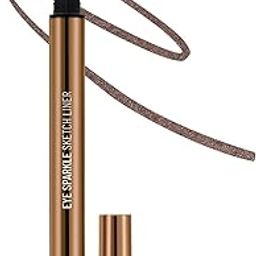 SWISS BEAUTY Pencil Eye Sparkle Sketch Eye Liner | Smudge-Proof, Waterproof Eye Makeup With Glittery Effect | Precision Application| Quick Dry | Shade- Glitter Brown,0.6G-52