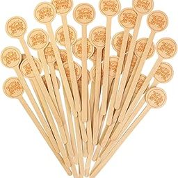 150Pcs Thanksgiving Day Wooden Coffee Stirrers Disposable Cocktail Beverage Stir Sticks Wooden Drink Stirrer Sticks for Coffee Milk Cocktail-6inch (150PCS/Thanksgiving)-image-70