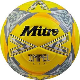Mitre Impel Evo Football | Heavy Duty Training Ball | Hyperseam Technology, Fluo Yellow/Black/Circle Grey, 3-image-54