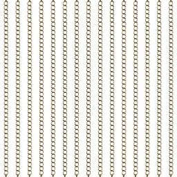 Tdas Necklace Extenders, Chain Extenders for Necklaces,15 Pcs Stainless Steel Gold Silver Necklace Bracelet Anklet Extension Chains with Lobster Clasps and Closures for Jewellery Making - 6.5 inches (Golden)-8
