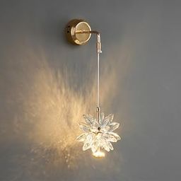 Decor Chronicle Crystal Wall Light/Wall Light for Living Room Modern/Wall Lamps for Bedroom/for Living Room/Wall Lights for Home Decoration/Bedside Wall Lamp (Gold)-image-10