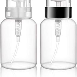ConStore 2 Pcs 200ml(6.8oz) Pump Dispenser Bottle for Nail Polish Remover Push Down Empty Plastic Makeup Remover Alcohol Liquid Pumping Dispenser Bottle-image-53