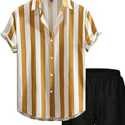 Co Ord Set for Men | Trendy Night Dress for Boys | T-Shirt and Shorts Combo for Lounge | Stylish Summer and Travel Wear |Men's Matching Two-Piece for Vacation-image-31