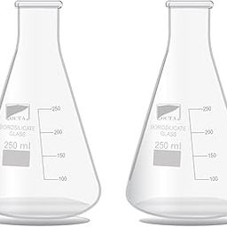 OCTA Scientific Borosilicate Glass Conical Flask with Graduation Marks - Precision in Chemistry Experiments (250ml)-image-46