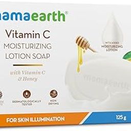 Mamaearth Vitamin C Moisturizing Lotion Soap with Vitamin C & Honey for Skin Illumination-125g|Benefits of Lotion in a Soap|Deeply Cleanses|Brightens Skin|Nourishes Dry Skin|Non-Drying|76% TFM Grade 1-41