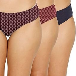 Bamboo Cotton Bikini Panties for Women, Comfortable Soft Mid-Waist Hipster Panty with Thin Inner Elastic, Anti-Bacterial Odour Free Underwear for Womens, (Assorted, Pack of 3)-picture-13