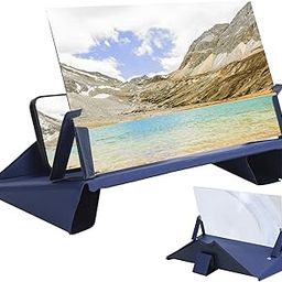 Ubersweet® Screen Magnifier, Phone Magnifier Foldable Multi‑Angle for Gaming for Movies for Videos(Blue)-picture-24