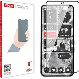 POPIO Tempered Glass Screen Protector For Smartphone Compatible With Nothing Phone 2 (Black) Edge To Edge Coverage With Easy Installation Kit-11