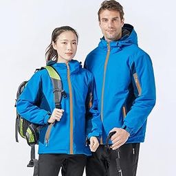 Decdeal Men Women Winter Waterproof Coat Hooded Thick Windproof Breathable Warm Hiking Cycling Outdoor Raincoat-image-104