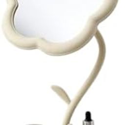 Sree shop Flower Shape Makeup Mirror for Dressing Table, Cute Vanity Mirror with Stand for Girls & Women Portable Tabletop Cosmetic Mirror, Decorative Design (Multicolor)-image-52