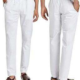 Mens Pure cotton Pyjama Men's Pyjamas & Lounge PantsReadymade White Cotton Pyjamas for Wedding Kurta Wedding, ethnic Wear White Pajamas Perfectly complements traditional kurtas and sherwanis-image-34