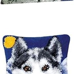 CLUB BOLLYWOOD The Style Sutra Latch Hook Kits with Basic Tools Handmade Carpet Pillowcase - Wolf Pattern|Crafts | Needlecrafts & Yarn | Rug Making | Latch Hooking-picture-6