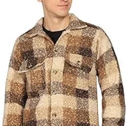 ellipse Men's Woolen Checked Shacket | Warm & Stylish Shacket for Winter | Suitable for -5°C to 15°C-picture-25