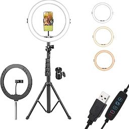 DIGITEK® (DRL-14C) 14 Inch LED Ring Light with 5ft Stand & Smartphone Mount - USB Powered, Color Switch Mode, Brightness Control, Dual Temperature - for Photo & Video Shoots, Makeup, Vlogging!-17