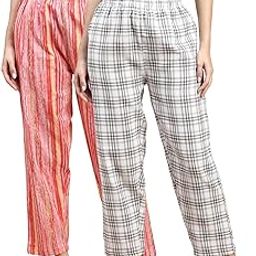 Women Pack of 2 Pure Cotton Printed Relaxed fit lounge pant-picture-24