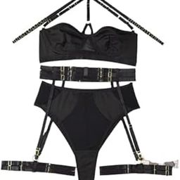 Premium Women’s Strappy Garter Lingerie Seductive Nightwear Sexy Garter Belt Set Adjustable Strappy Design for Women-image-51