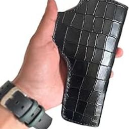 FIRMA WOLFF Stylish Holster in Croc Print Leather for 9MM Pistol, 45 Big Models Malhotra, Ithaca Holster Cover-picture-28
