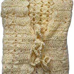 Hand Knitting Crochet Woolen Cardigan Jacket for Woman, for Women Cream-image-82